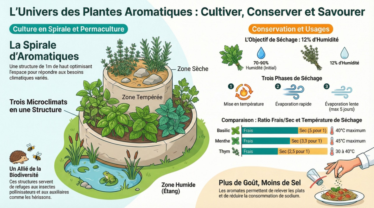 les plantes aromatiques infographie
